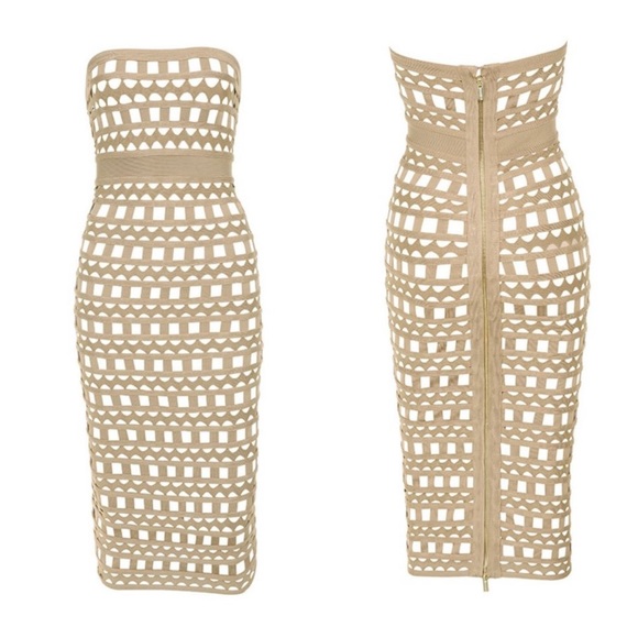 House of CB Demelza Bandage Cut Out Dress - Picture 3 of 9